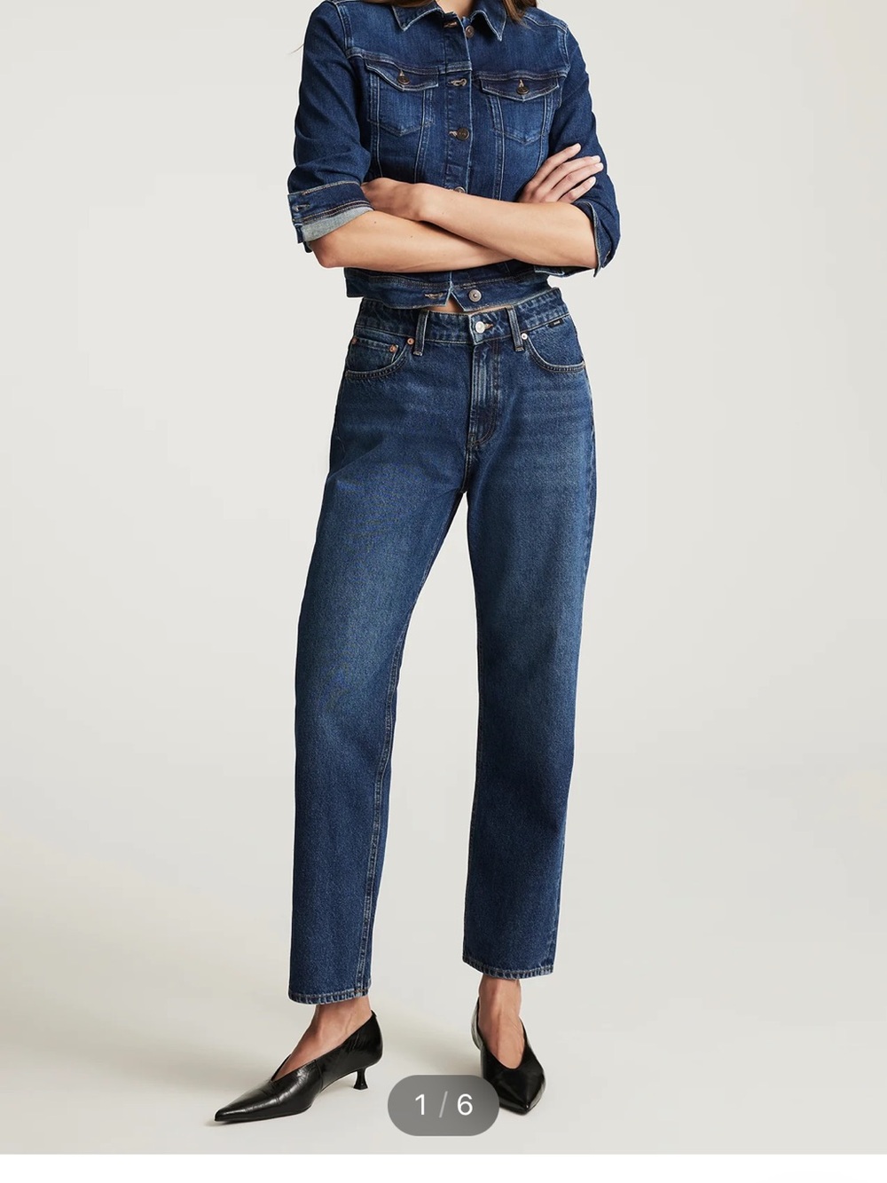 Mavi Straight-Leg Jeans in Deep Blue Sz 24